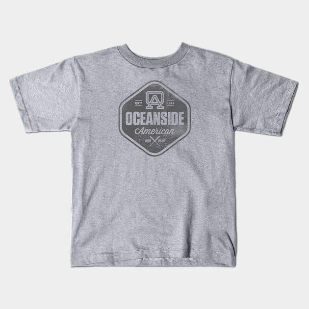 OALL Hex Design (Grey Distressed) Kids T-Shirt by Oceanside American Little League